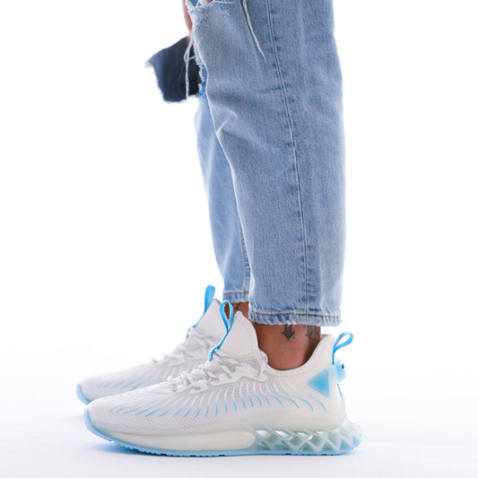 Royal Blue - Sneakers Uomo Con Suola Futuristica