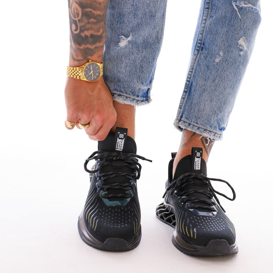 Royal Blue - Sneakers Uomo Con Suola Futuristica