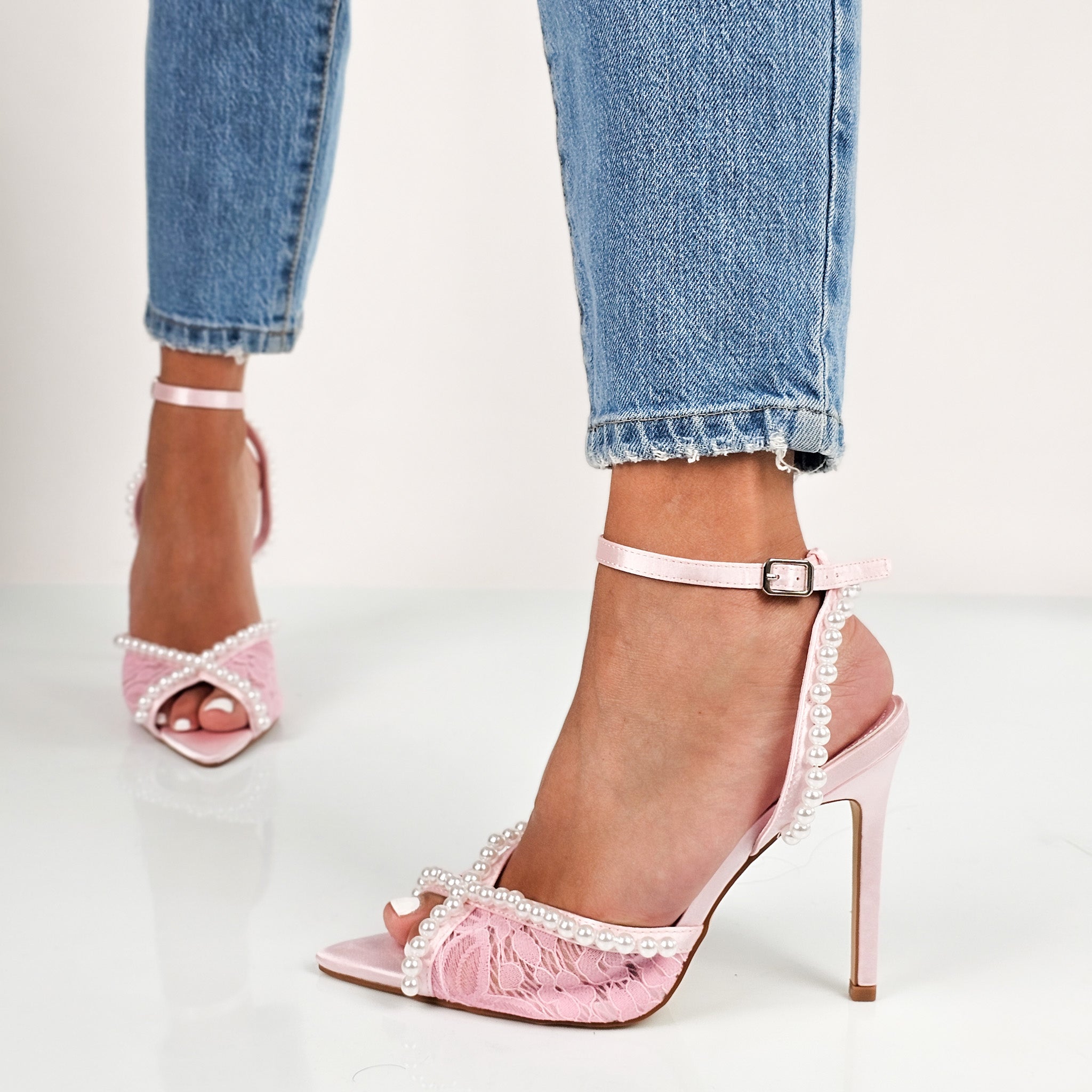 Liuta - Sandali Donna Con Perle E Pizzo