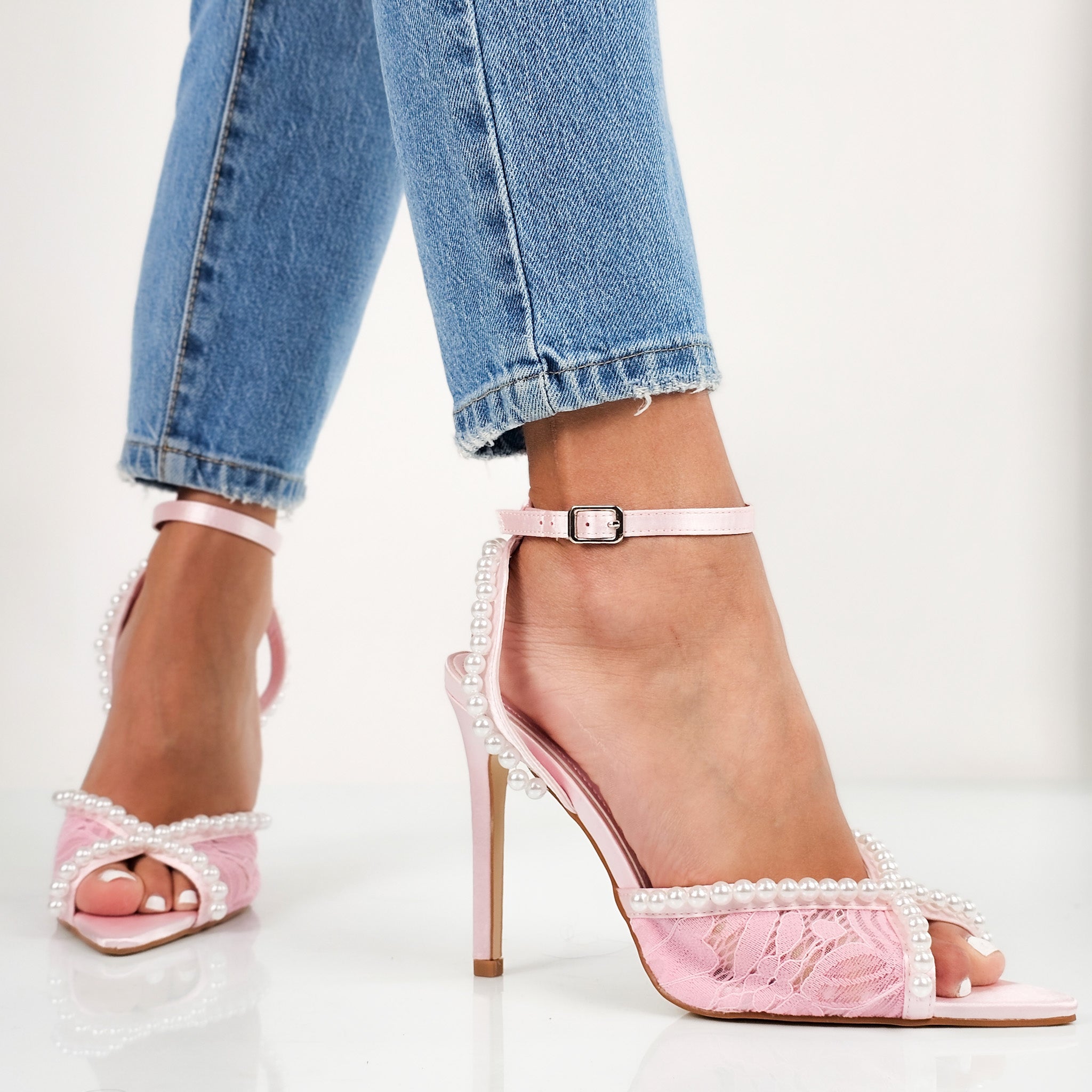 Liuta - Sandali Donna Con Perle E Pizzo