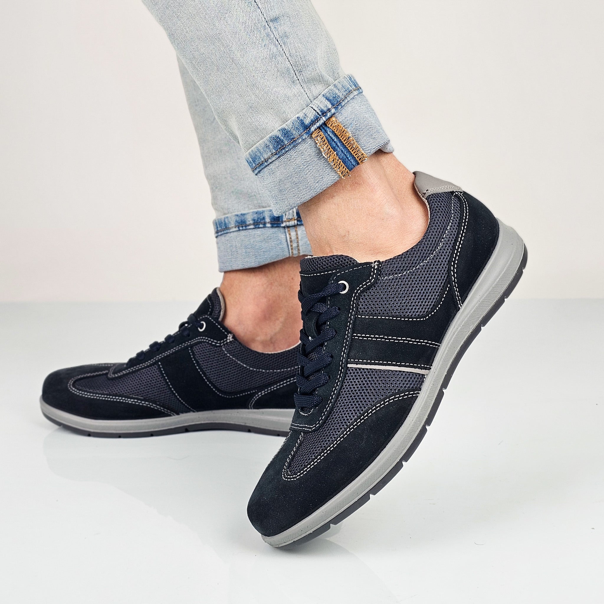 Mike - Sneakers Uomo Vera Pelle