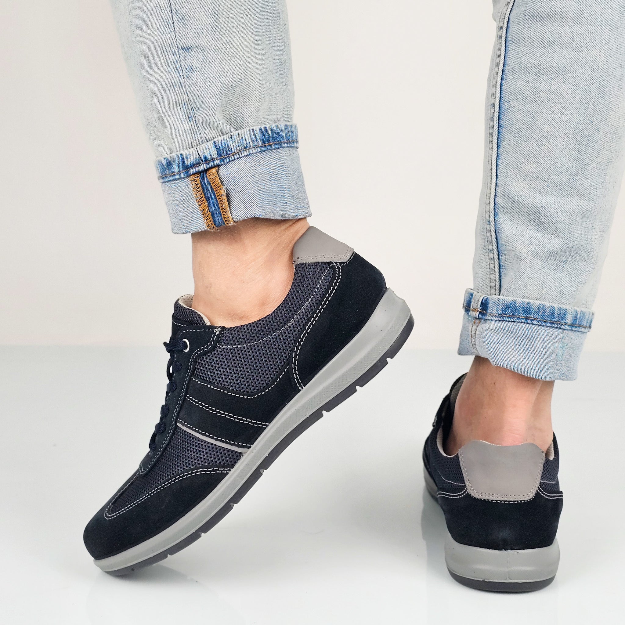 Mike - Sneakers Uomo Vera Pelle