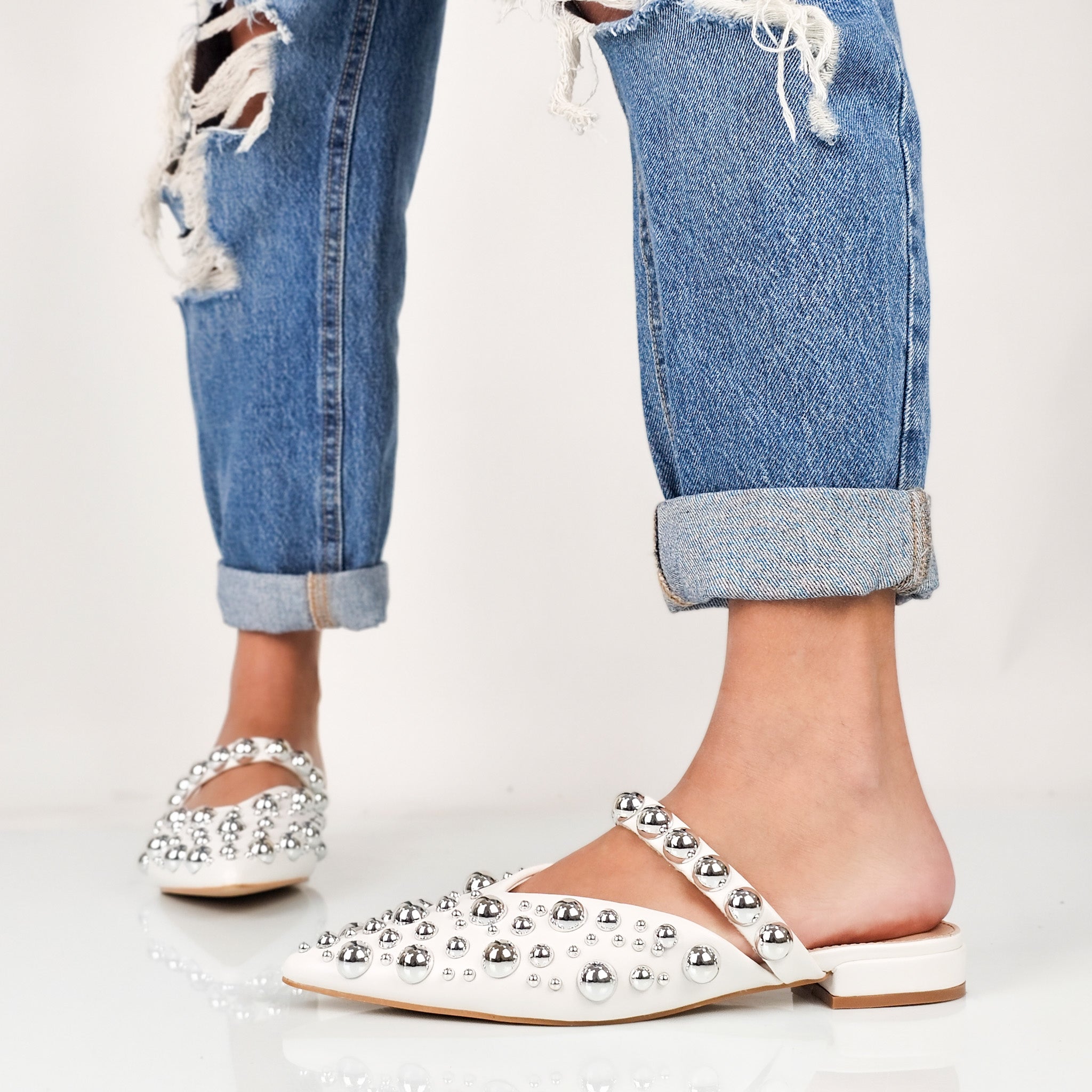 Marcelline - Ballerine Sabot Con Borchie
