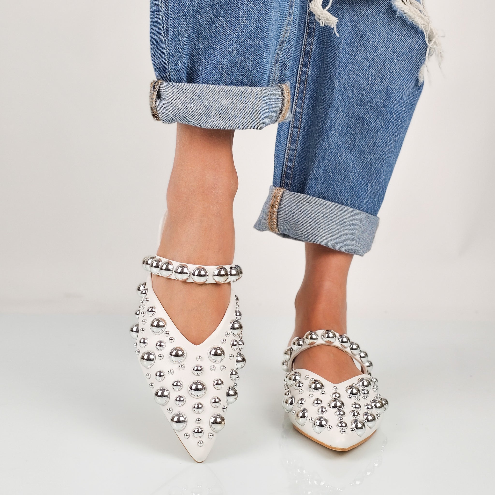 Marcelline - Ballerine Sabot Con Borchie