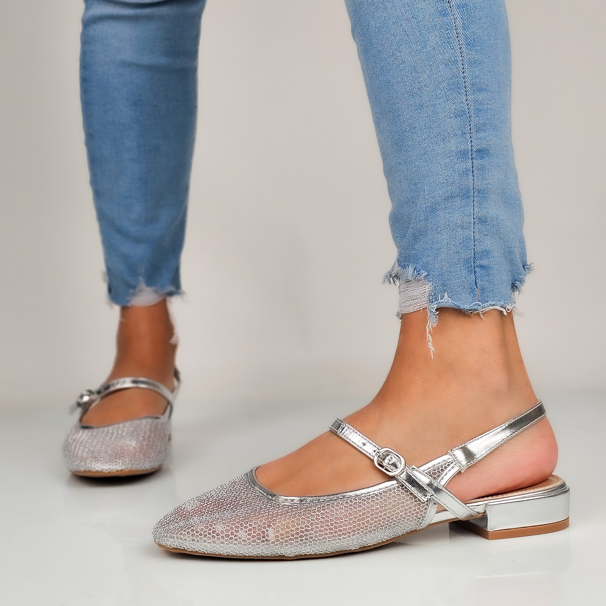Norma - Ballerine Slingback Rete