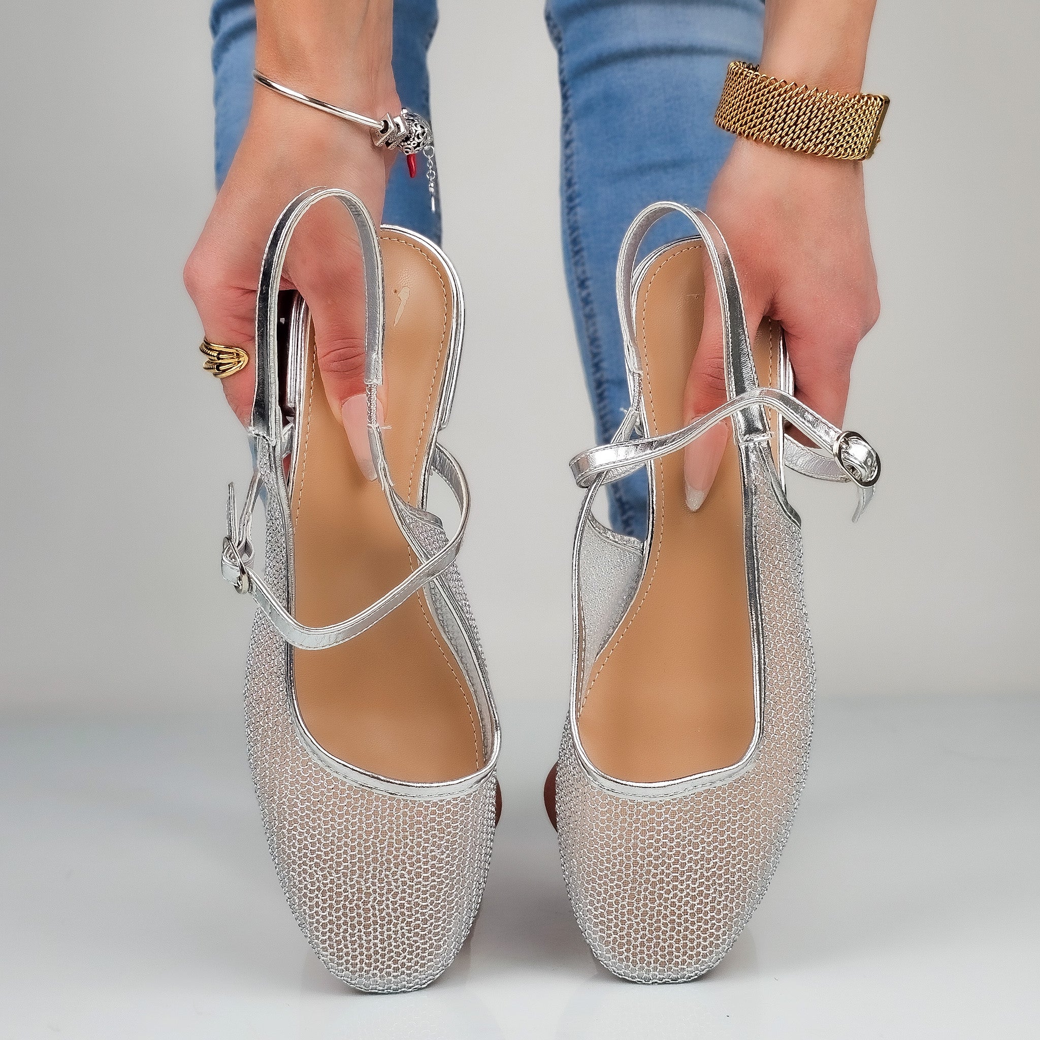 Norma - Ballerine Slingback Rete