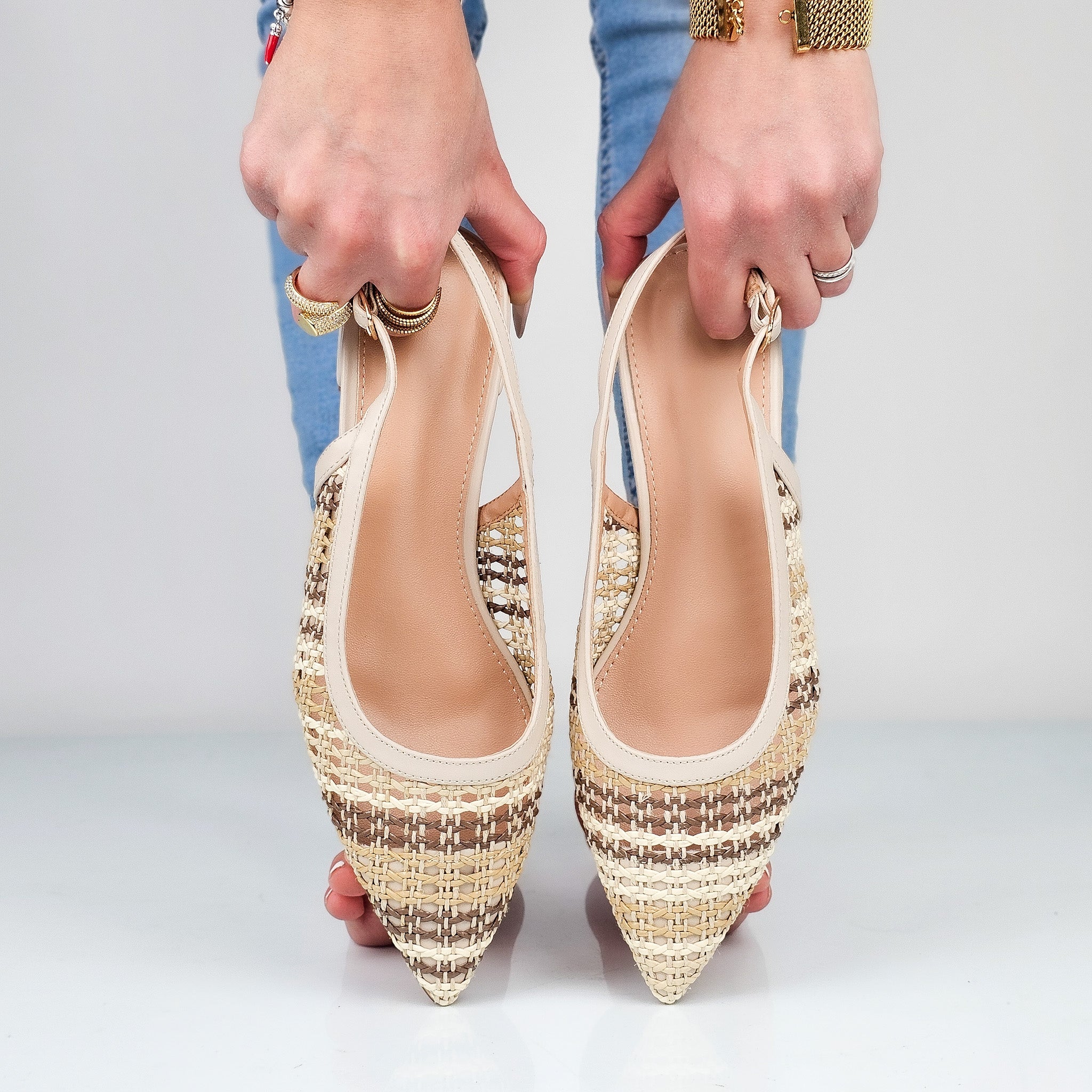 Jhanela - Ballerine Slingback Intreccio