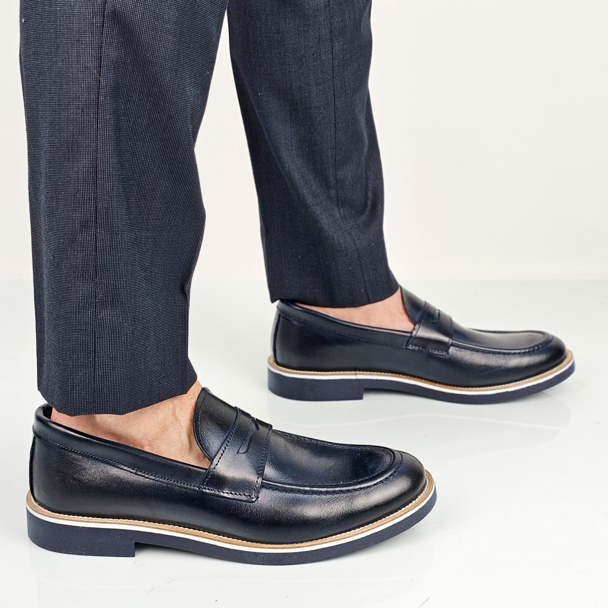 Stephan - Mocassini Uomo Vera Pelle Made In Italy