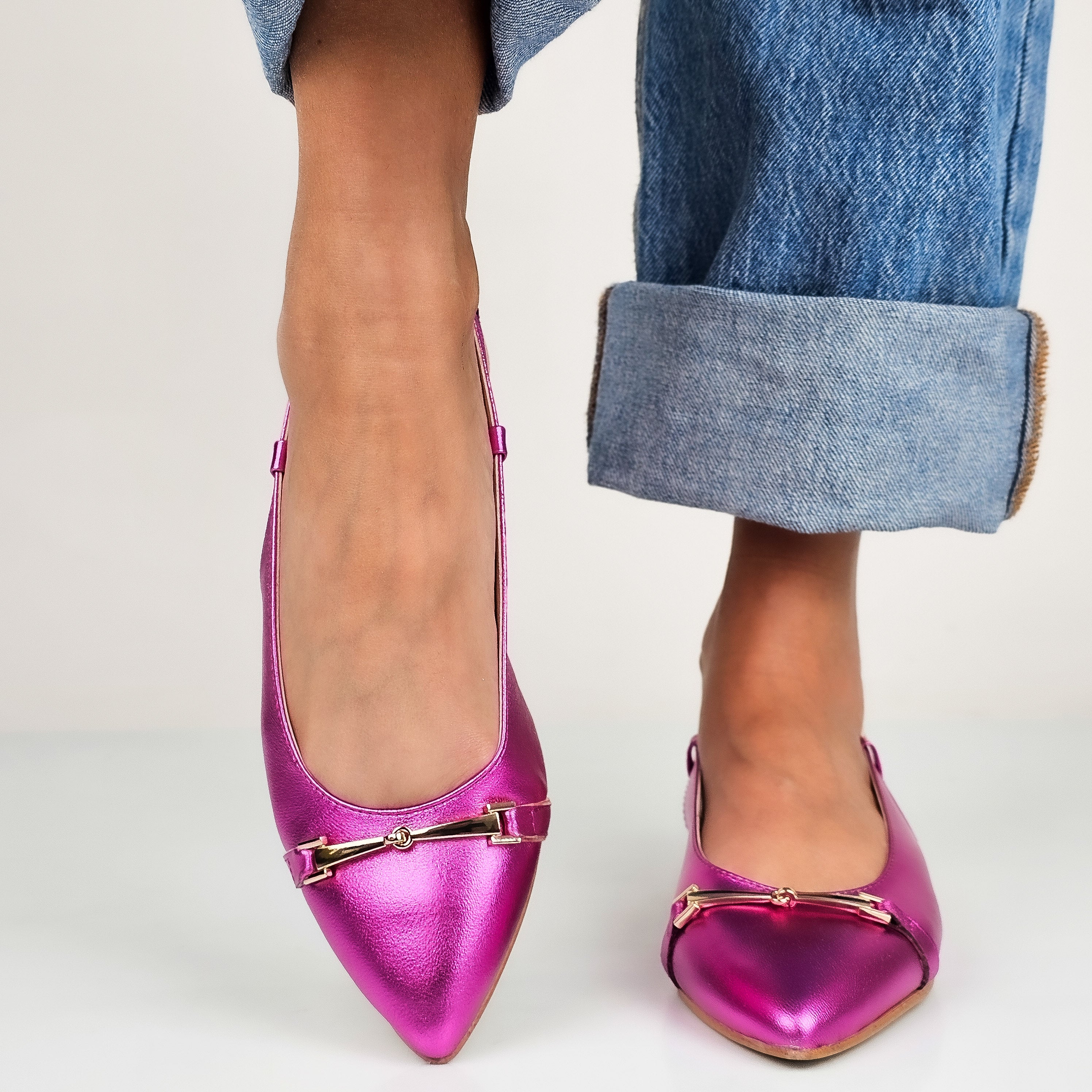 Estela - Ballerine Slingback In Vera Pelle Made In Italy